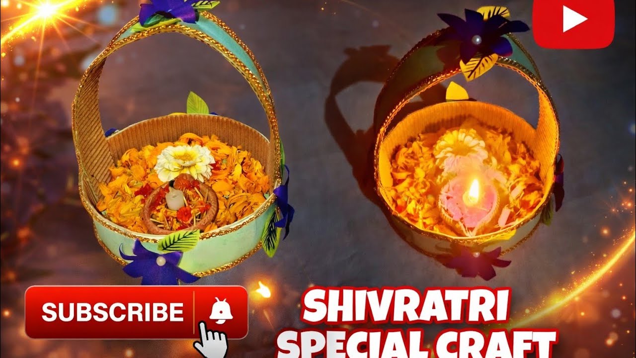 महाशिवरात्रि Special Craft 🪔 | Beautiful Basket Decoration Idea