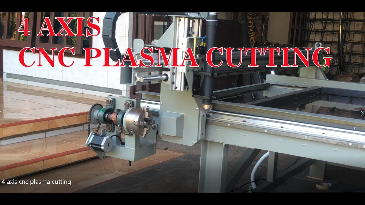 DIY-4 Axis CNC plasma cutting-Mesin plasma cutting 4 axis running test