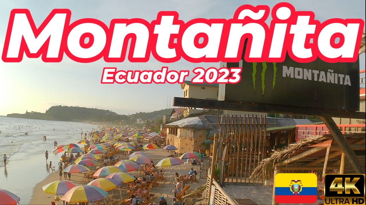 [4K] MONTANITA BEACH🎉🏖️🏄 , ECUADOR WALKING TOUR (JULY 2023)