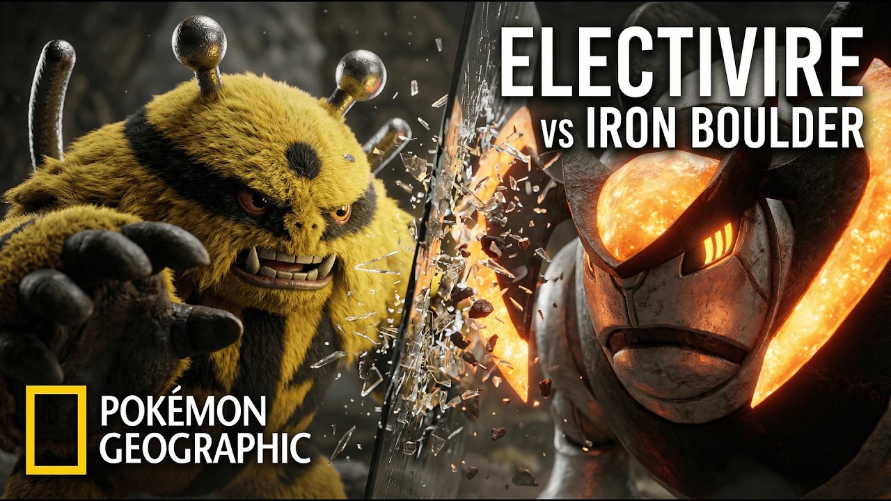 NatGeo Electivire vs Iron Boulder  The Paradox War &ndash; Nature vs Future Pok&eacute;mon Documentary