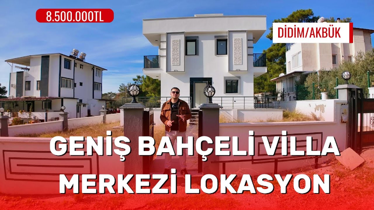 Akbük’te 3+1 Sıfır Villa! Terastan Deniz Manzarası + Geniş Bahçe + Otopark
