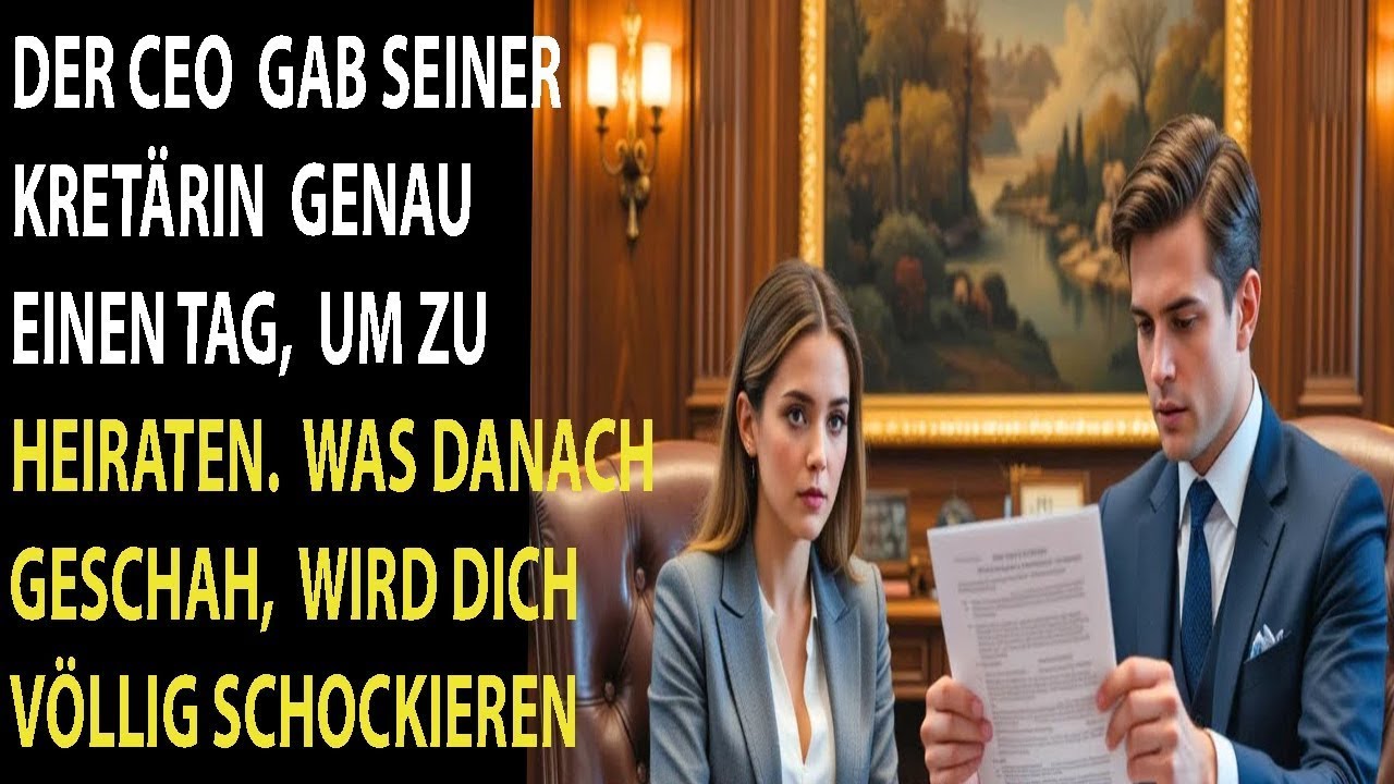 Der CEO gab seiner Sekretärin einen Tag zur Heirat – was folgte, schockierte alle