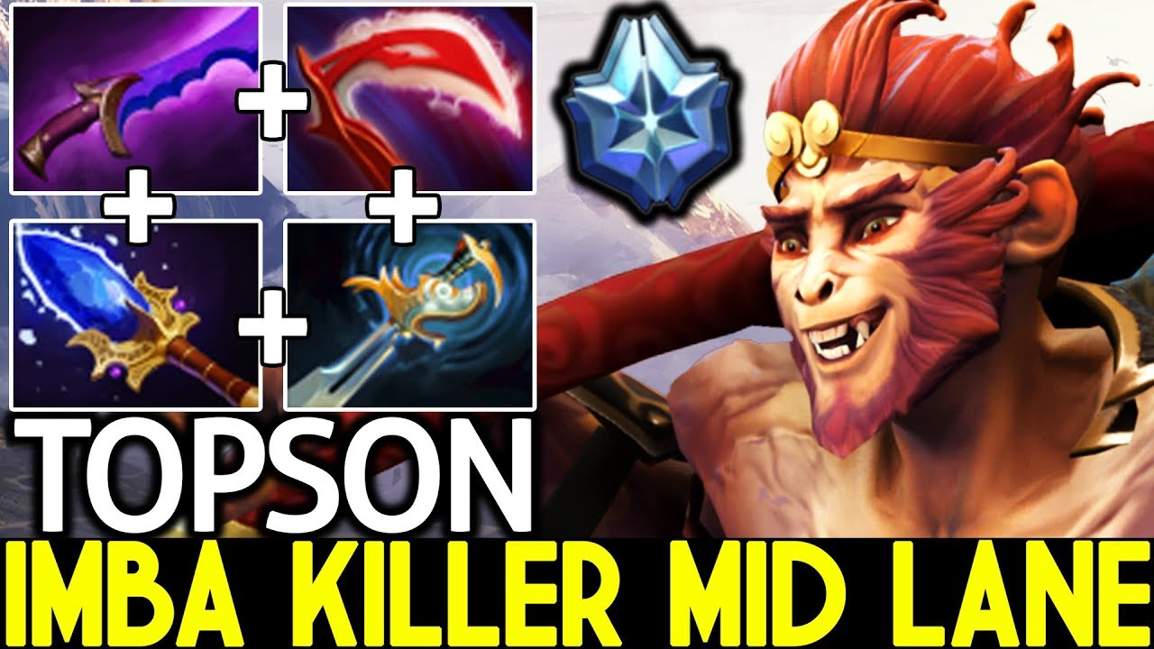 TOPSON [Monkey King] Imba Killer Mid Lane Master Level 25 Kills 7.22 Dota 2