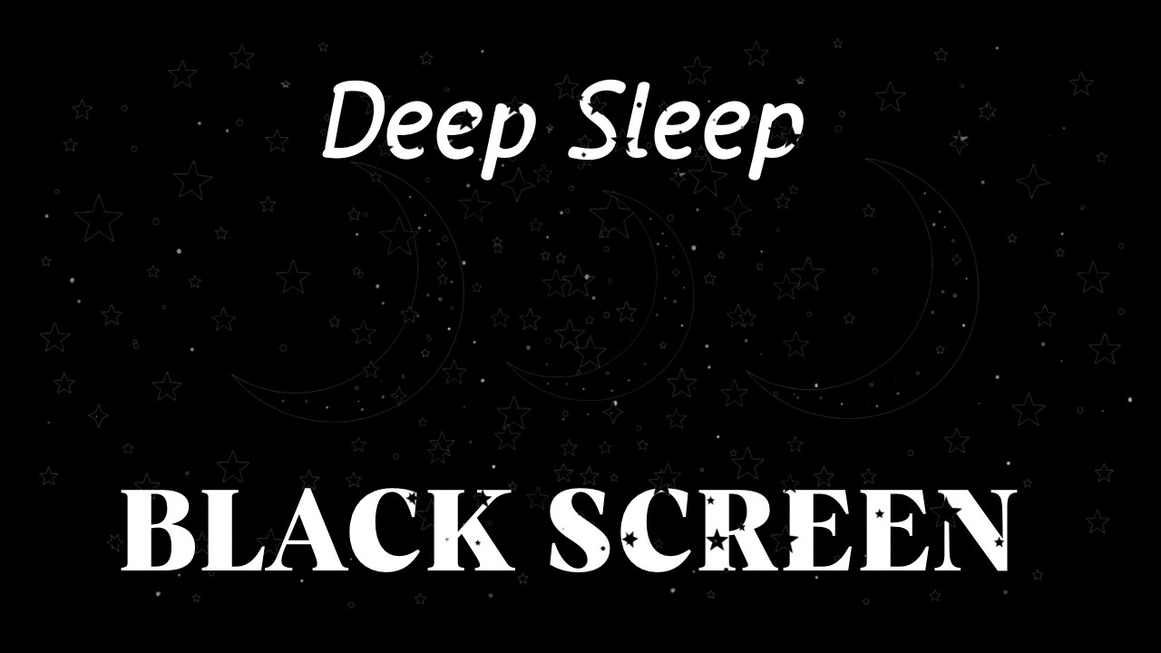 Sleep Music for Insomnia 🖤 Black Screen 1 Hour Deep Sleep & Calm Mind