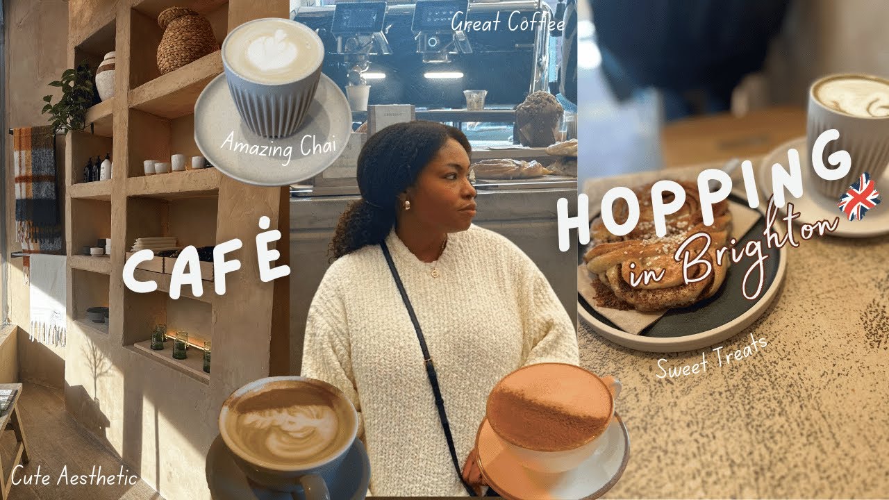CAFÉ HOPPING in BRIGHTON 🇬🇧| Aesthetic Café, Sweet Treats, All Cafés in the Same Area The Lanes