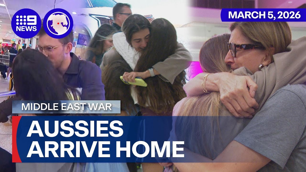 Australians stranded in the Middle East arrive back on home soil | 9 News Australia
