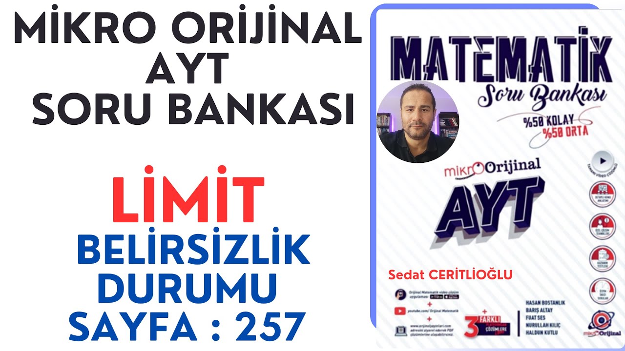 LİMİT SÜREKLİLİK | MİKRO AYT SORU BANKASI SYF:257 | #orijinalmatematik  #mikroorijinal # yks2024