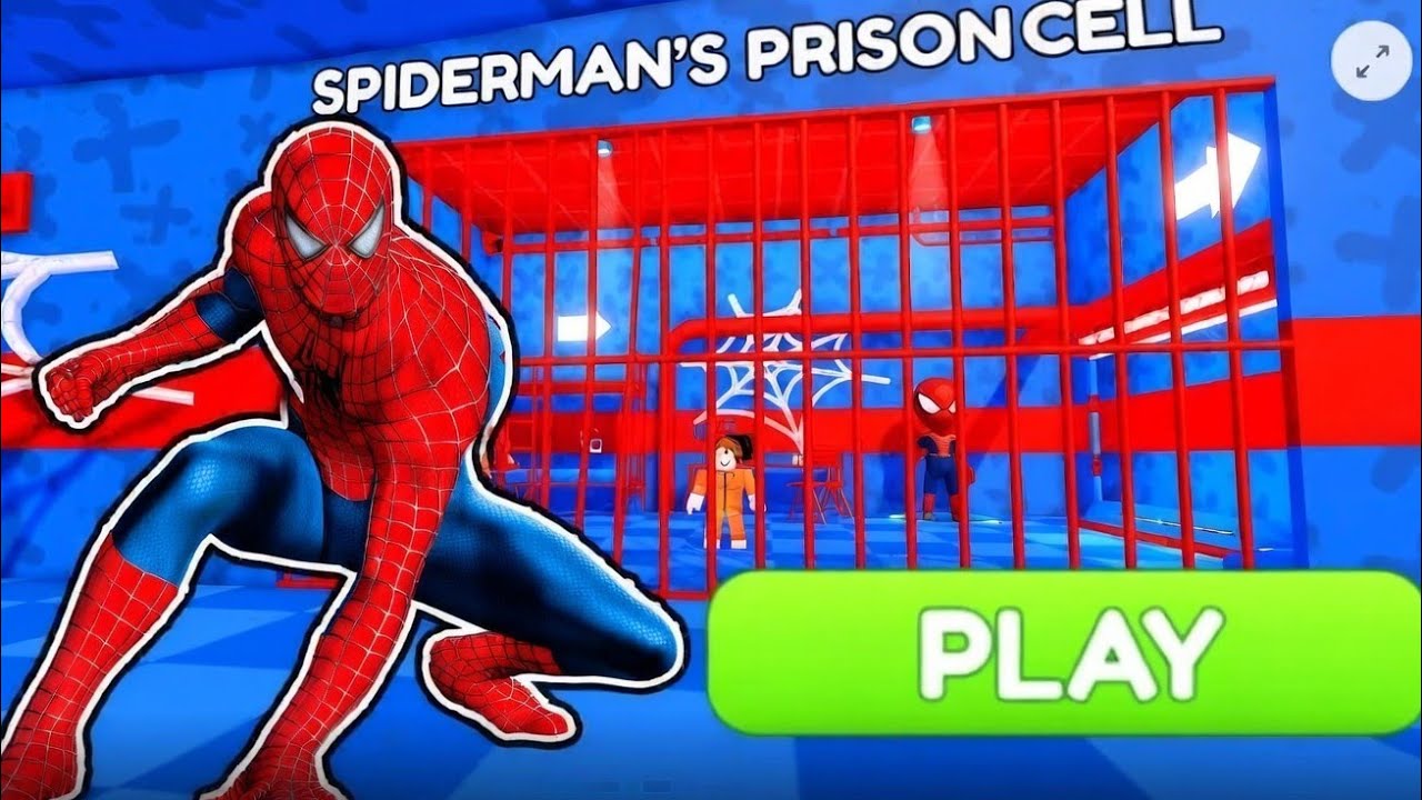 Spiderman 's Prison Run ! ( Obby ) 4k Graphics - Roblox Gameplay