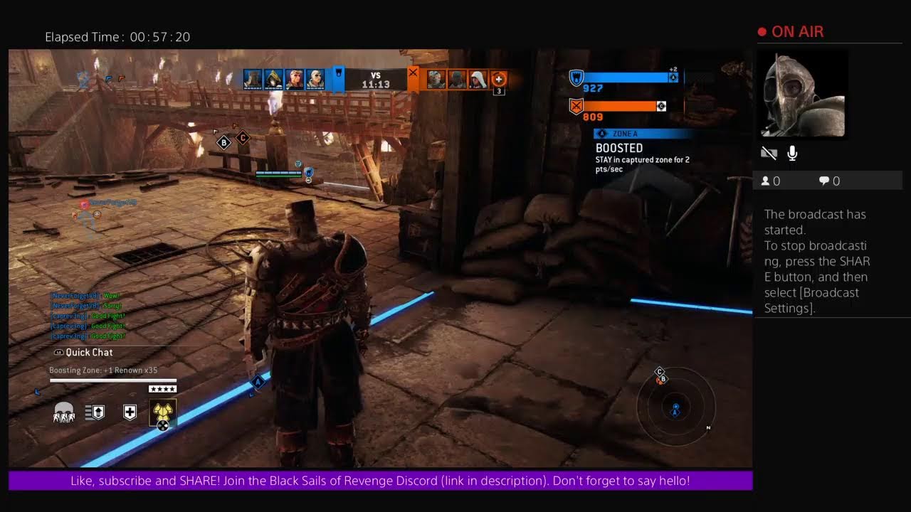 The Captain up early playing some For Honor