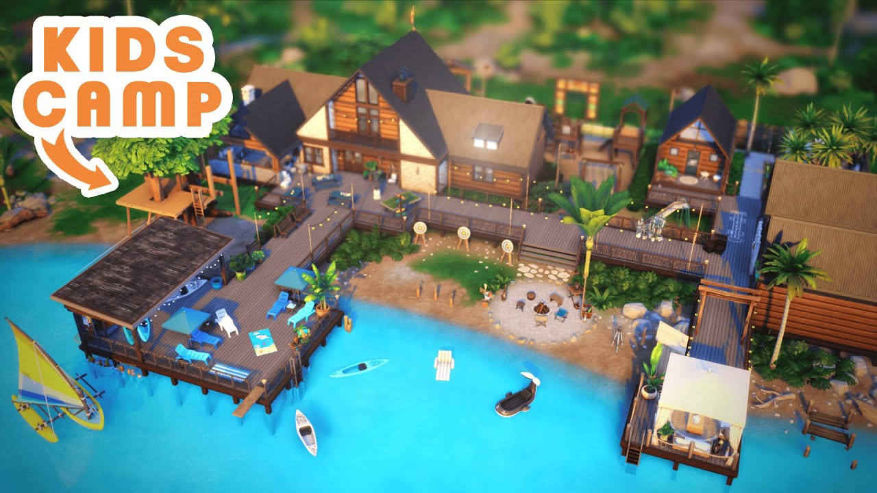 Adventure Awaits Kids Camp | Sims 4 | Stop Motion Build |  No CC