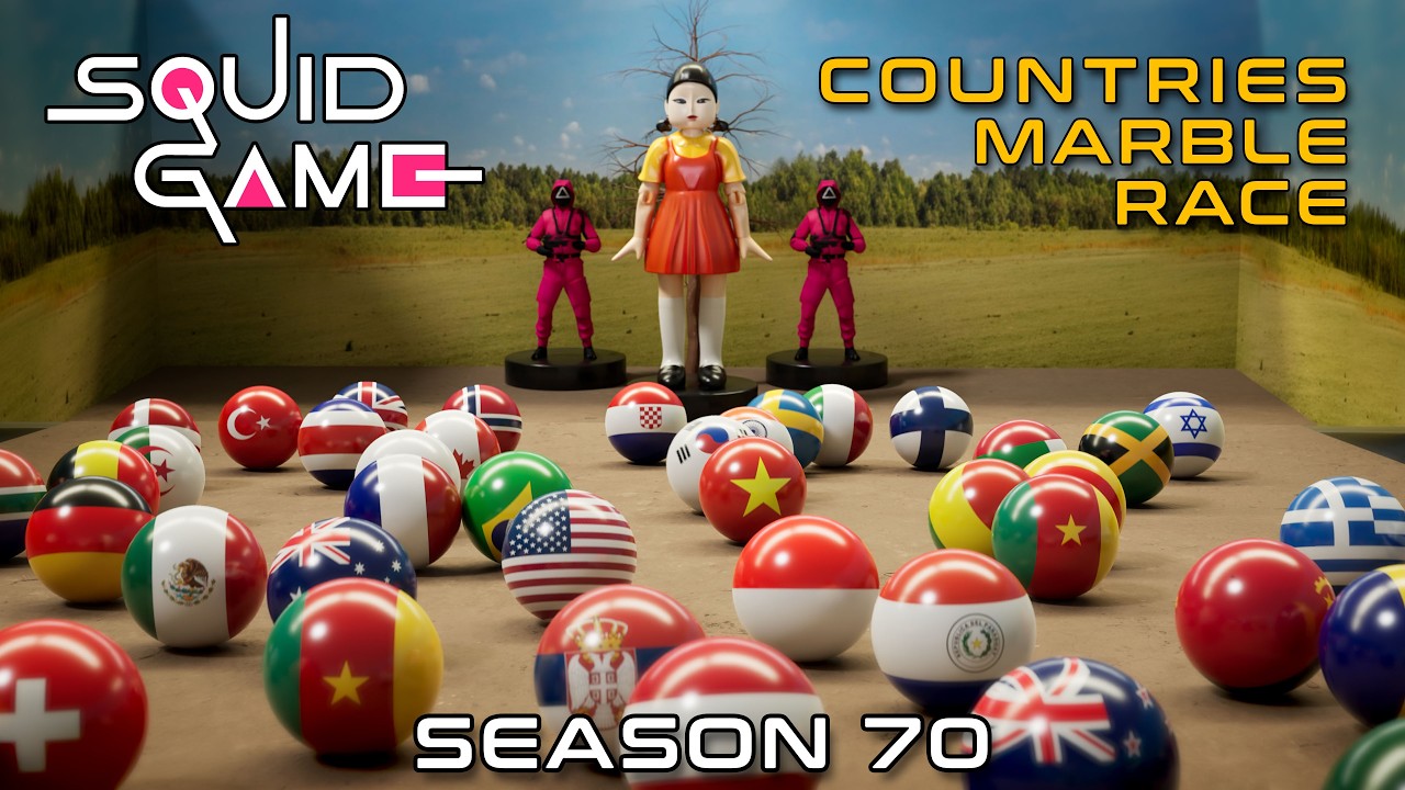 SQUID GAME | SEASON 70 | COUNTRIES MARBLE RACE