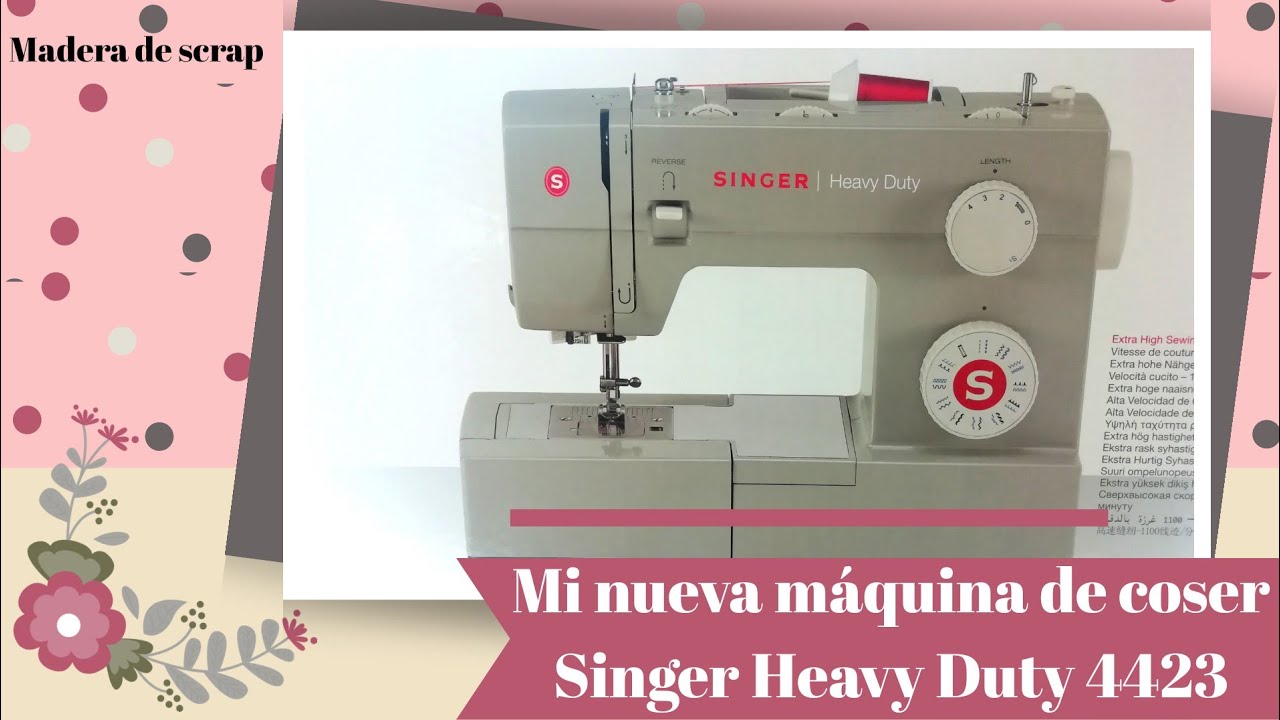 Unboxing y enhebrado Singer heavy duty 4423