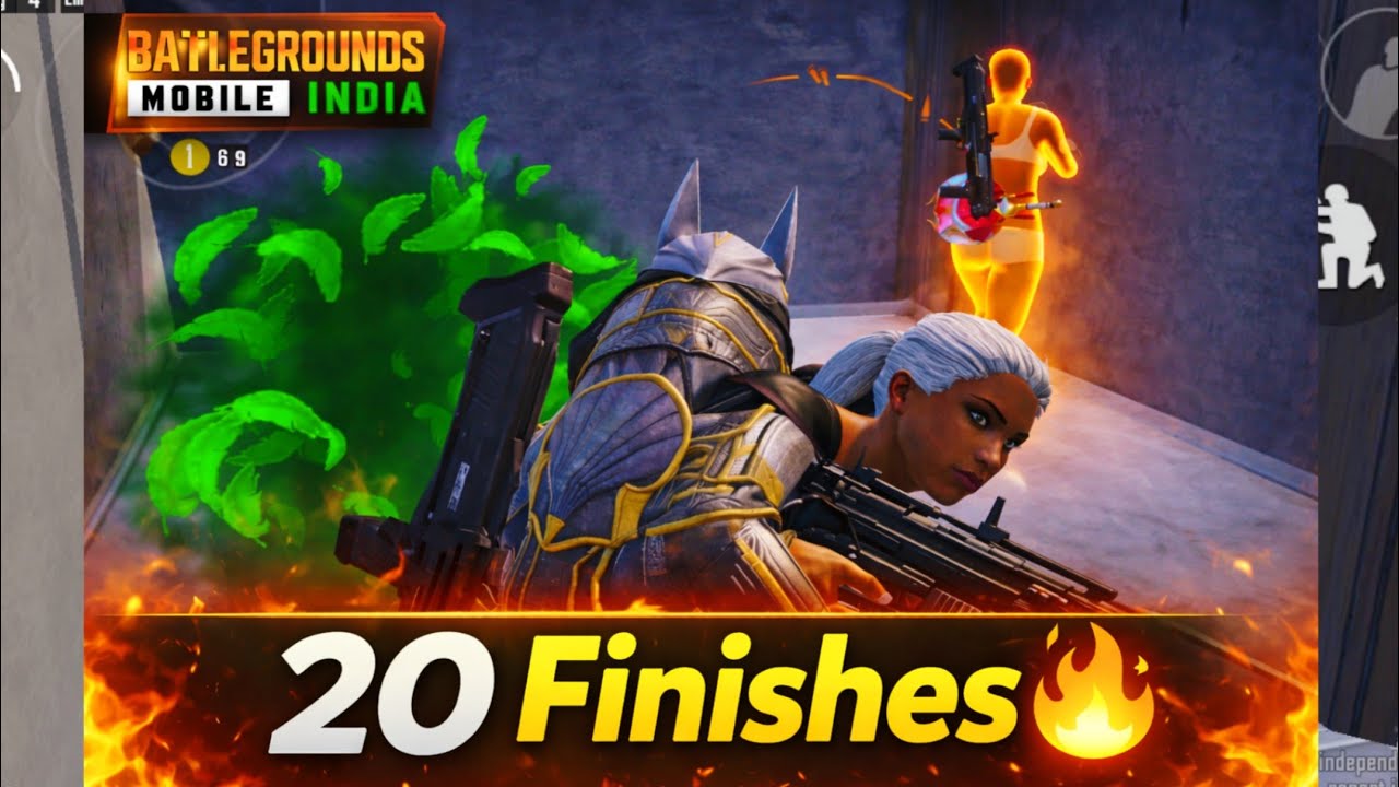 20 Finishes 🔥 BGMI Intense Gameplay |  Crazy Close Combat | BGMI Shorts