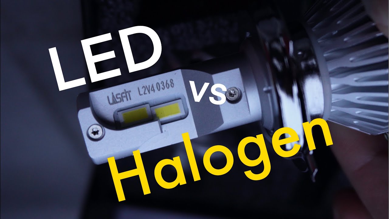 Lasfit LED VS Halogen Headlight LUX Test