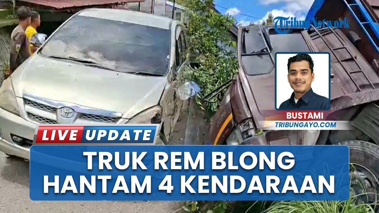 Momen Mencekam Truk Rem Blong di Bener Meriah Aceh, Enam Kendaraan Ringsek seusai Tabrakan