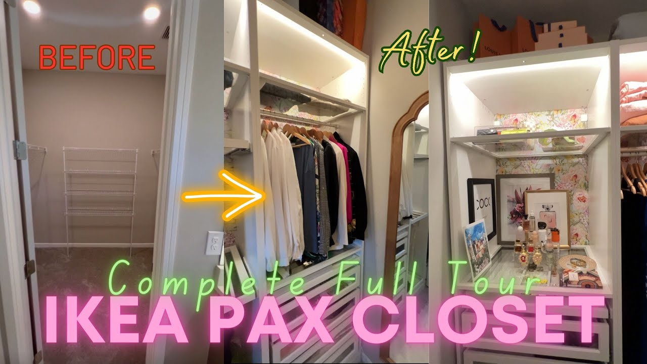 IKEA PAX Closet COMPLETE FULL TOUR & final thoughts on PAX system DIY| This Week in Interior Design