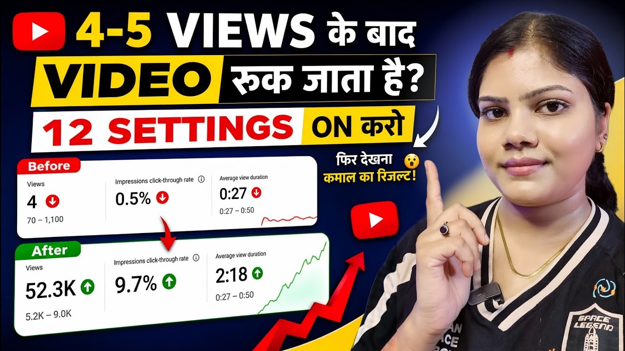 😱4,5 Views आता है तो अभी ON  करें ये YouTube Setting | youtube par views kaise badhaye | Tech Deepa