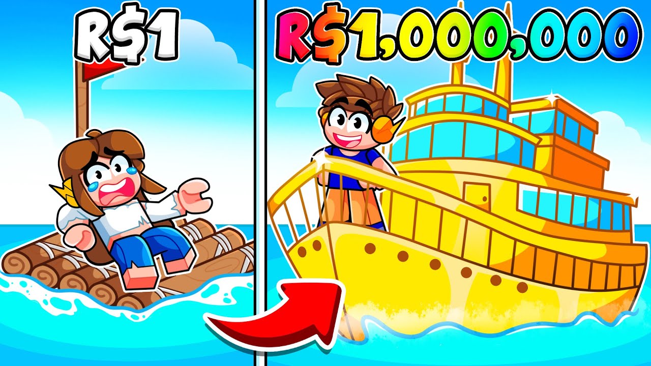 Evolui meu NAVIO até Ficar Milionário no Roblox!