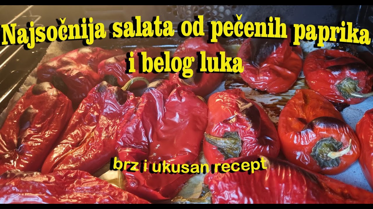 SOČNA SALATA OD PEČENIH PAPRIKA SA BELIM LUKOM – ukus detinjstva