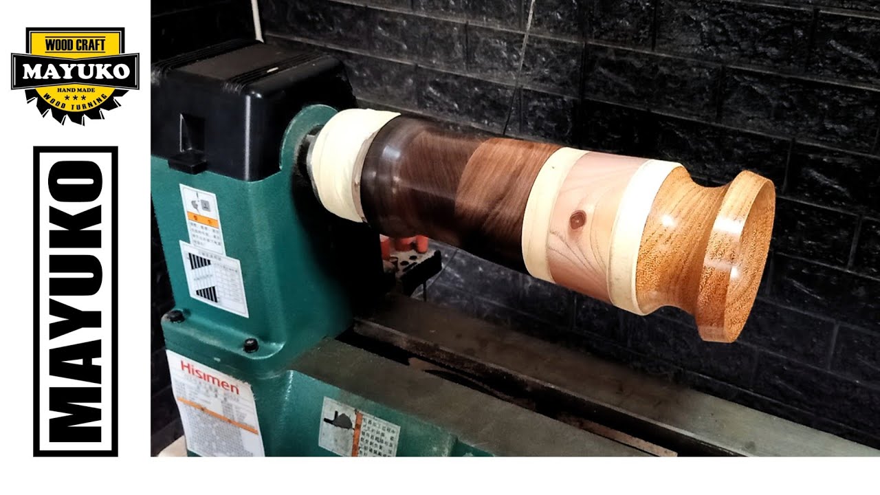 SEGMENTED MIX WOOD VASE - wood turning