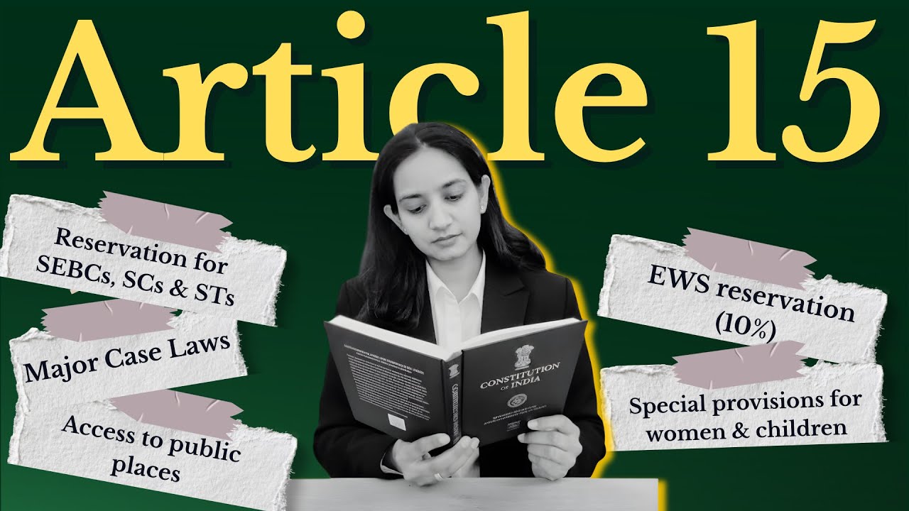 Article 15 Explained | Prohibition of Discrimination & Exceptions with Landmark Cases