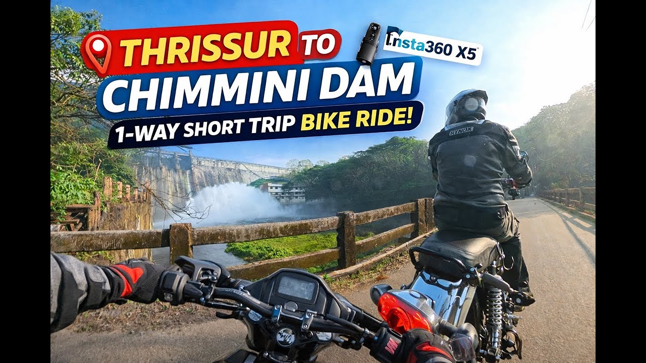 #insta360x5  I #kerala  I selvakumarart I #travel I #travelvlog I #chimminidam I #thrissur I #biker