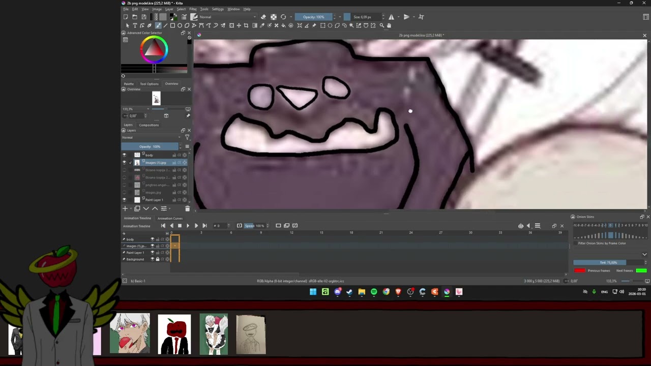 Drawing My New PNGTuber (2B) [V0D]