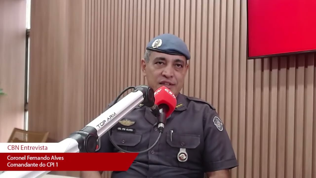 CBN VALE 1ª Edição: Cel. Alves (Comandante CPI 1), Cel. Pires (Diretor do CSI). #NoArNaCBNVale