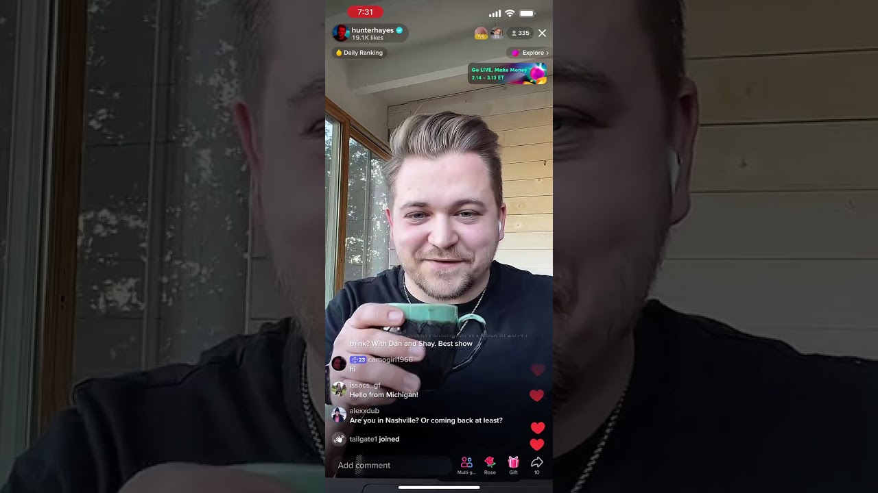 Hunter Hayes TikTok LIVE 2/9/2023