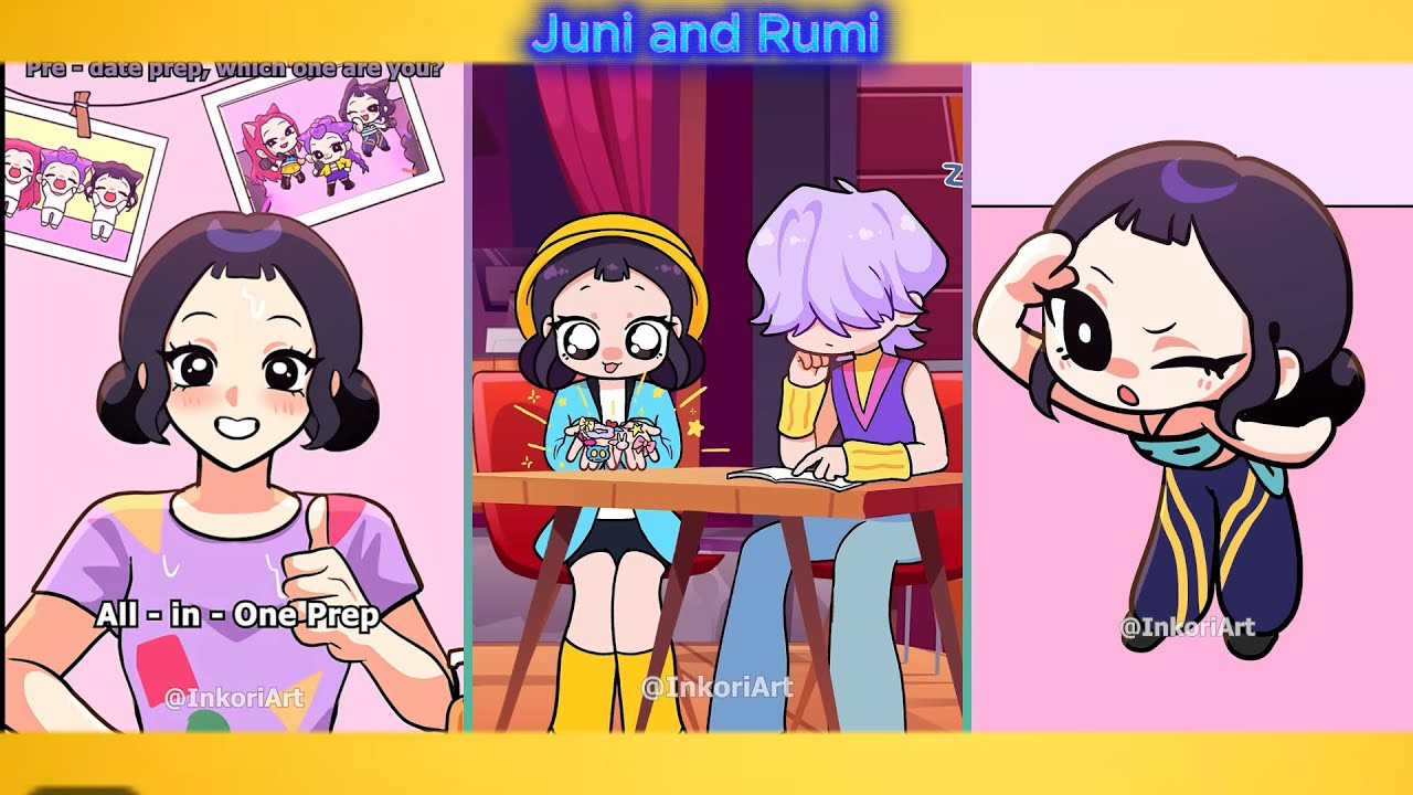 Jinu and Rumi Compilation – The Story of Three Kittens - Drink milk tea | Demon Slayer Kpop