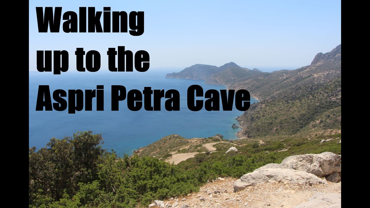 Walking to the Aspri Petra Cave in Kefalos on the island of Kos in Greece