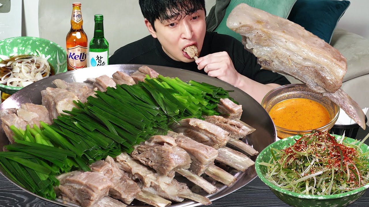 Вареные бараньи отбивные! Действительно мягкое мясо MUKBANG REALSOUND ASMR EATINGSHOW