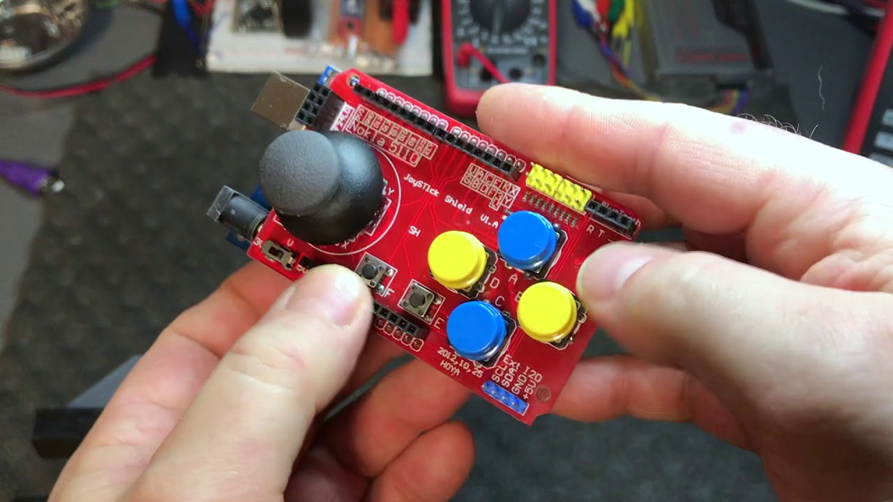 Joystick shield and nRF24L01+ tranceiver