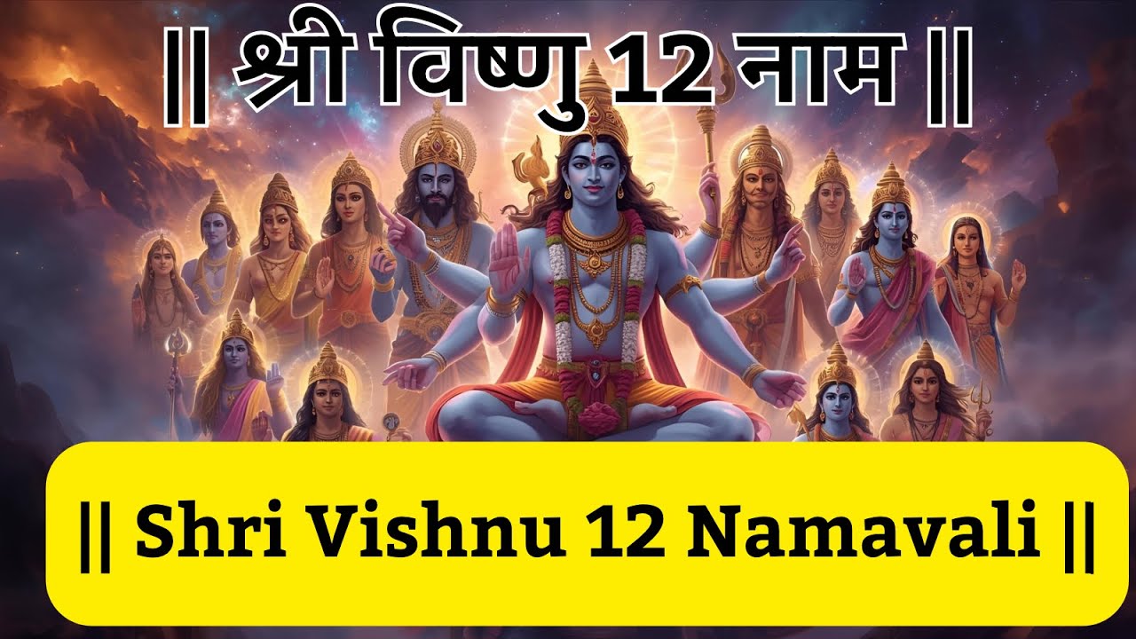 श्री विष्णु द्वादश नामावली | shri vishnu 12 naamavali | 