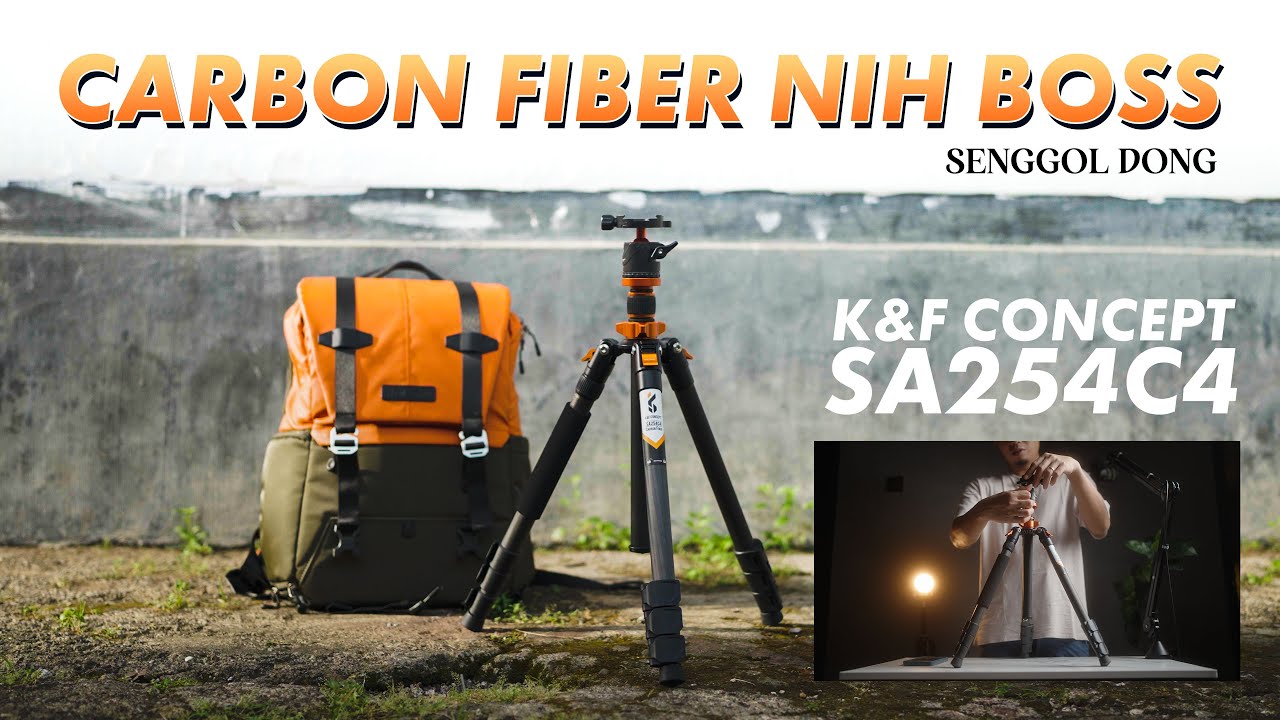 K&F Concept Carbon Fiber Tripod SA254C4