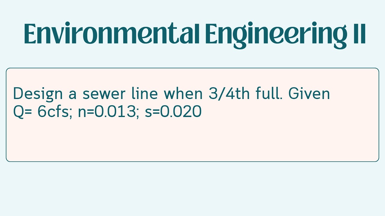 1. Design a sewer || Environmental Engineering II || Dhrubo Raj Roy
