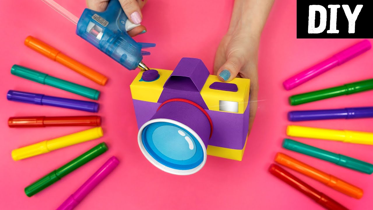 FAÇA SEU BRINQUEDO USANDO CAIXINHAS 🧃💜📸 DIY CÂMERA FOTOGRÁFICA, WALKIE TALKIE E CINTO DE UTILIDADES