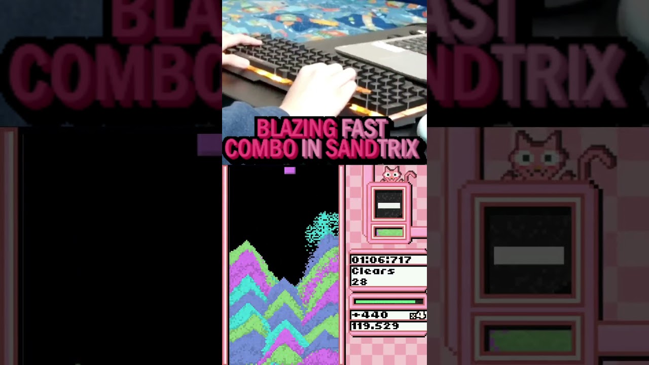 Blazing Fast Combo in Sandtrix #shorts #tetris