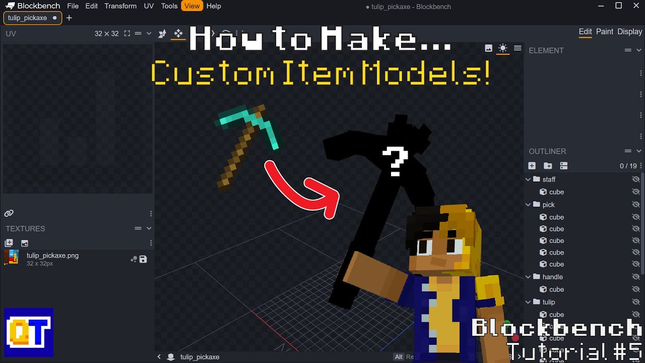 Blockbench Tutorial | How to Make Custom Item Models! | MannyQUESO