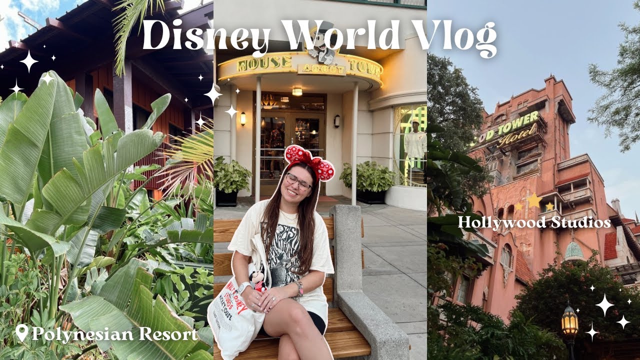DISNEY WORLD VLOG ✨🏰 DAY 1 | Polynesian Resort, Kona Cafe, Trader Sam's & Hollywood Studios evening!
