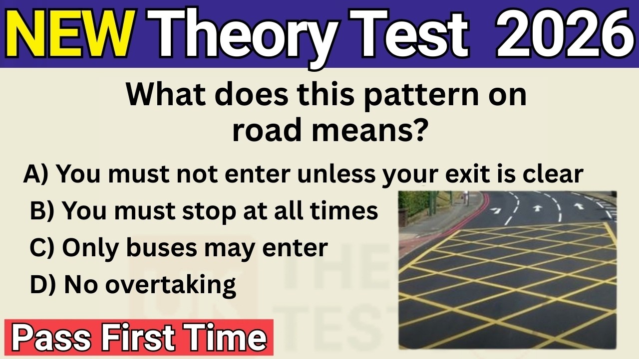 Теоретический экзамен 2026 года в Великобритании | Обновленные новые вопросы DVSA (50 вопросов с ...