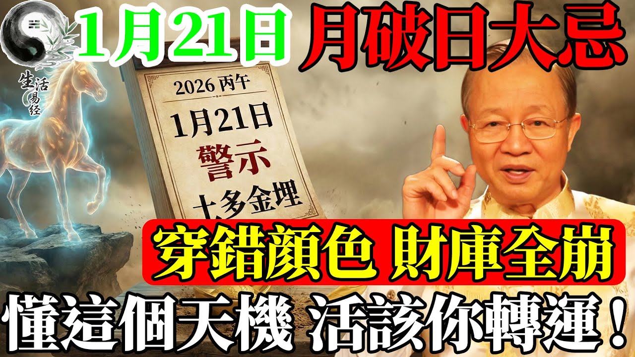 1月21日，這件衣服千萬別穿！觸犯“月破”大忌，神仙難救你的財運！#曾仕強 #易經智慧 #易經 #人生感悟 #人生哲理 #國學 #國學智慧 #因果 #正能量 #風水