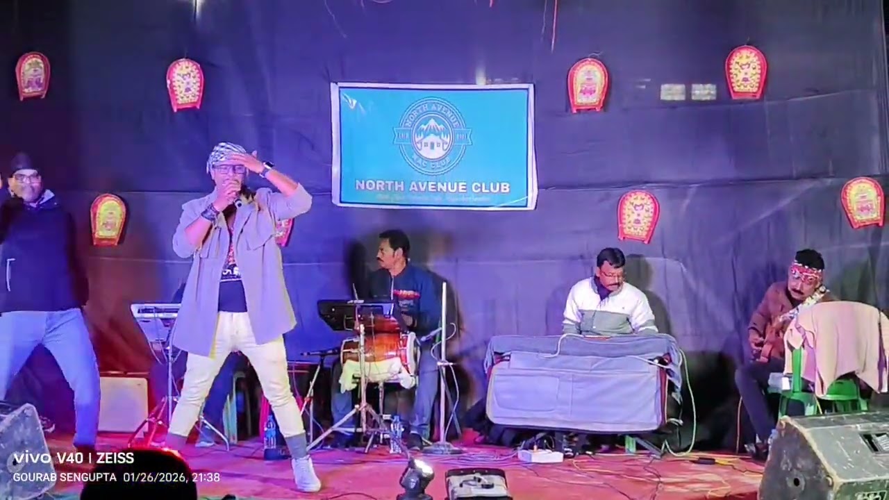 North Avenue Club saraswati puja 2k26|| royal musical troops live concert.. 