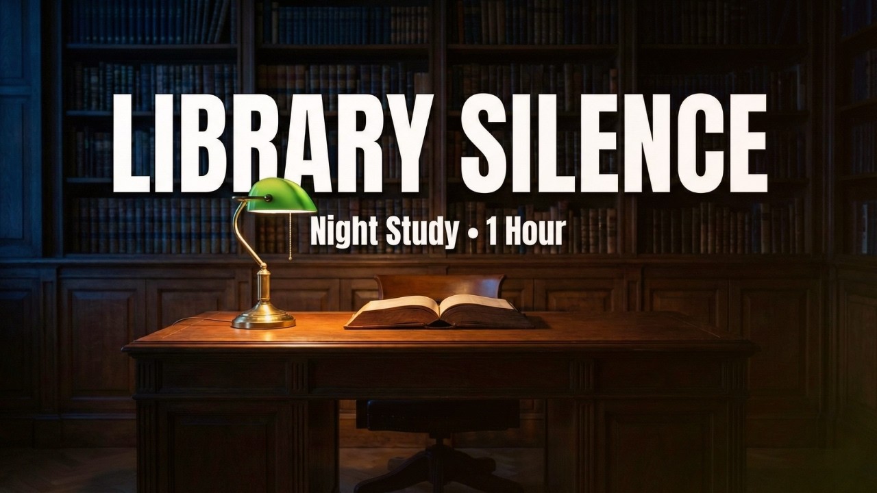 Library Silence 📚 Night Study | 1 Hour Lofi for Deep Focus