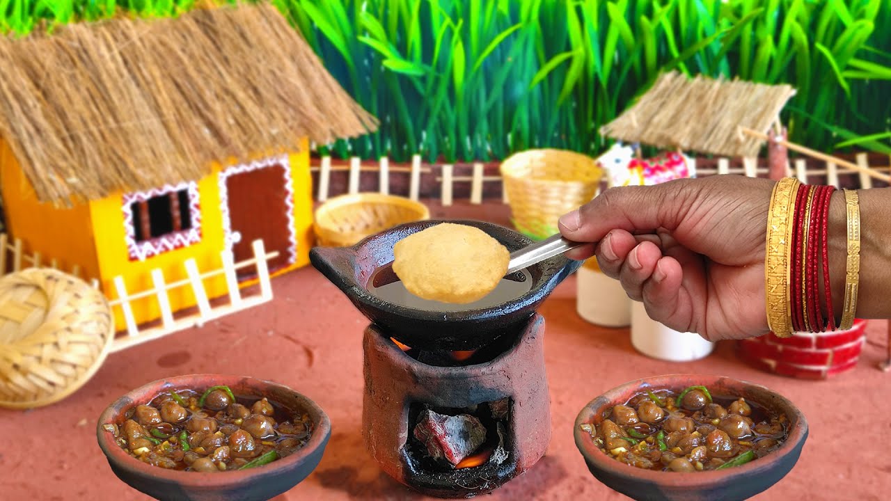 Miniature Chole Bhature | Chole Bhature | Chole Recipe | Miniature Cooking | The Mini Food Show