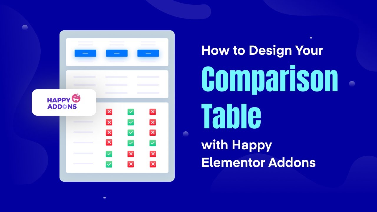 How to Design Your Comparison Table with Happy Elementor Addons