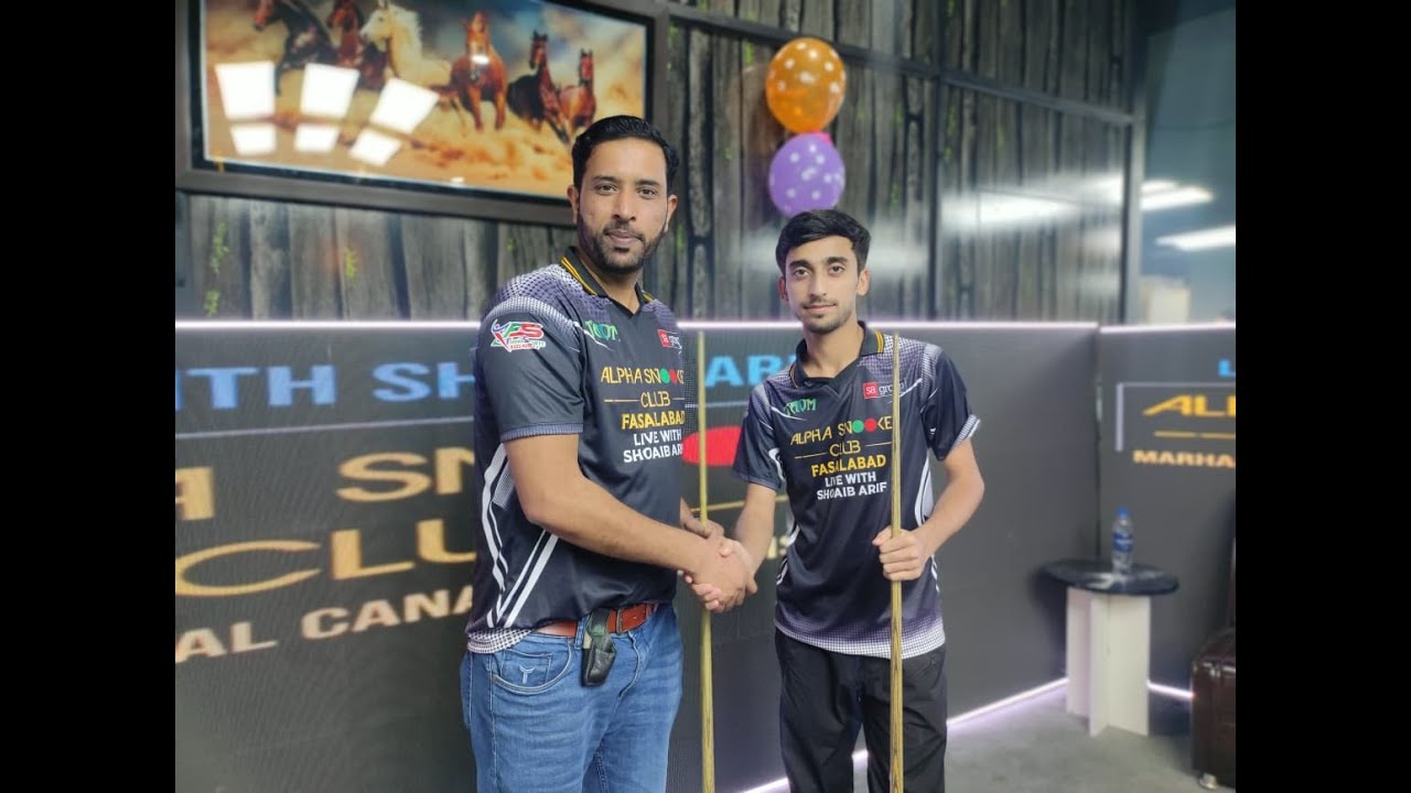 Ahsan Ramzan vs Muhammad Asif - Alpha Snooker Club Faisalabad - Live With Shoaib Arif