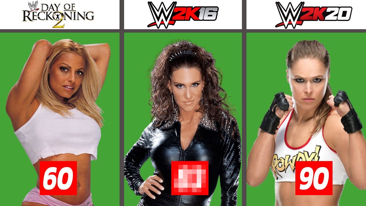 Highest Rated Female Wrestlers In WWE Games (HCTP - WWE 2K20)