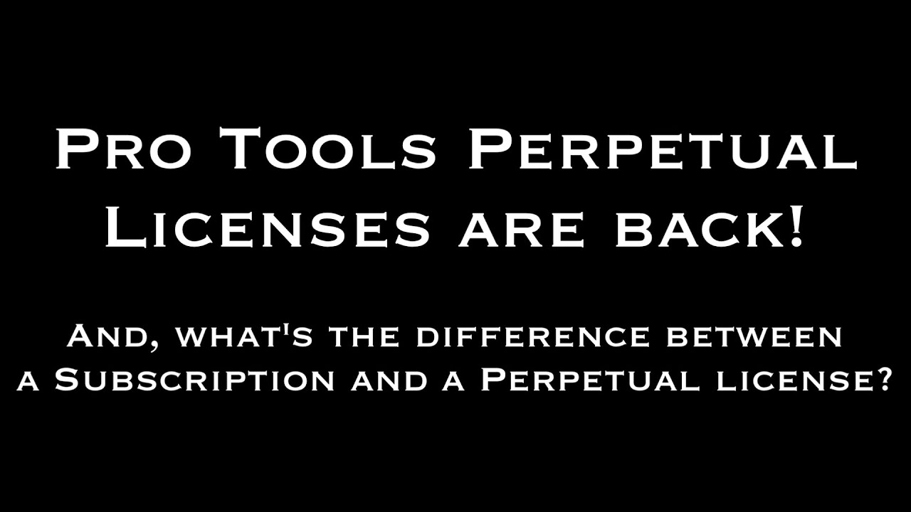 Подписка на Pro Tools против бессрочной лицензии