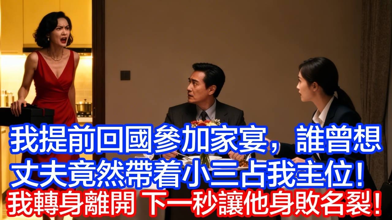我提前回國赴家宴，谁曾想竟撞見丈夫帶助理佔了我主位，我轉身備下一份大禮，讓他追悔莫及！